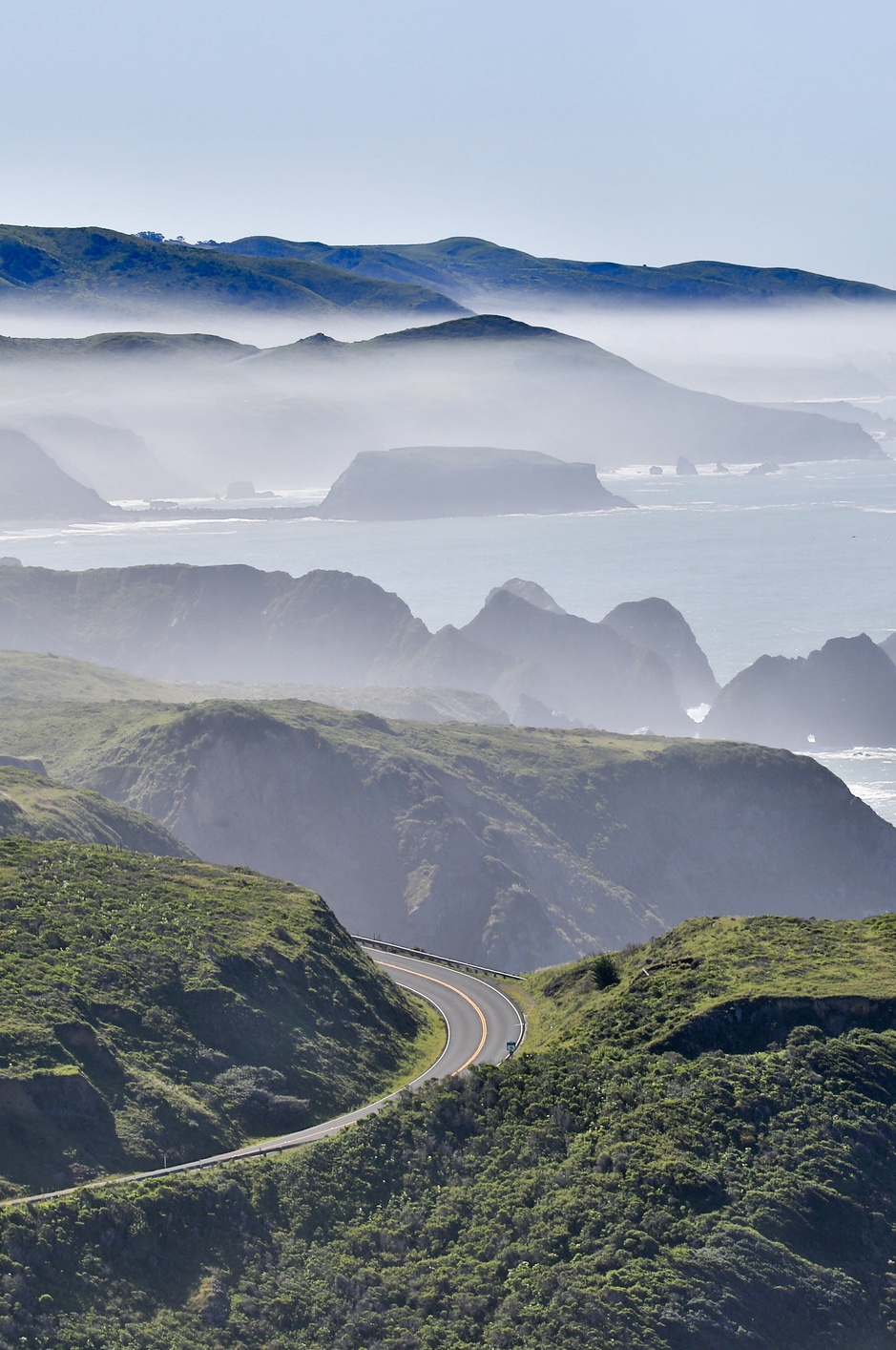 Foggy morning at Bodega Bay